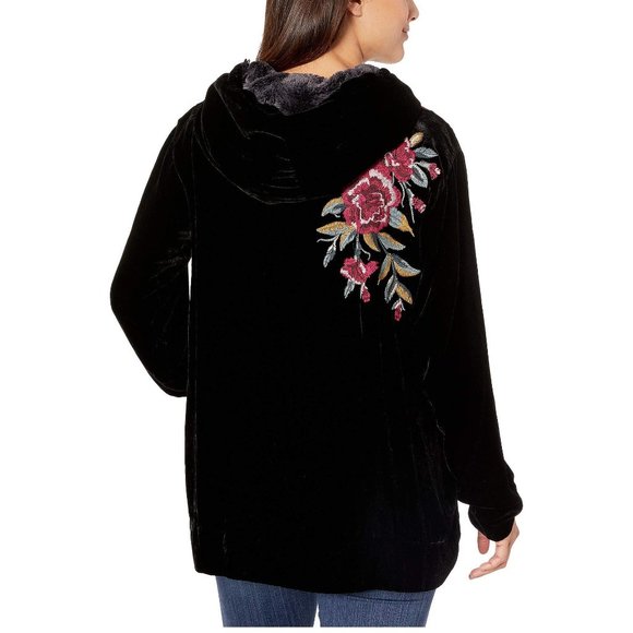 *SOLD* Johnny Was Marmont Velvet Hoodie NWOT • Small Boho - Picture 4 of 4